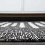 JONATHAN Y Black/Ivory Stripe Geometric Area Rug