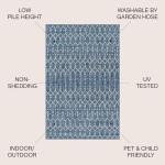 Moroccan Geometric Indoor Outdoor Area Rug 8x10