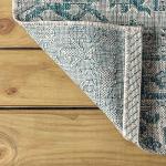 Jonathan Y Teal/Gray Boho Area Rug 5x8