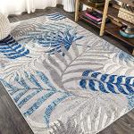 Tropics Palm Leaves Indoor Outdoor Area Rug 5x8