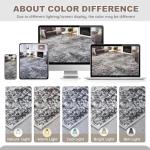 Area Rug Living Room Rugs - 8x10 Large Soft Indoor Neutral Modern Abstract Low Pile Washable Rug Carpet for Bedroom Dining Room Farmhouse Home Office - Grey