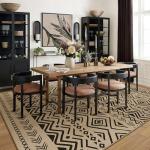 PureCozy 5x7 Black Jute Outdoor Area Rug