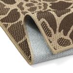 PureCozy 5x7 Brown Floral Jute Outdoor Rug