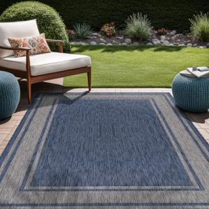 Beverly 5x7 Navy Outdoor Area Rug
