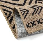 PureCozy 5x7 Black Jute Outdoor Area Rug