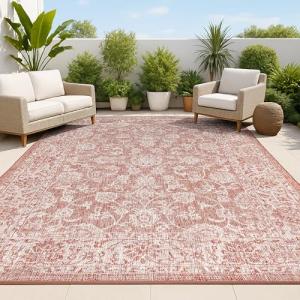 Jonathan Y Floral Weave Indoor Outdoor Rug 8x10