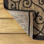Vintage Filigree Black/Khaki Indoor Outdoor Area Rug