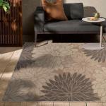 Floral Jute Rug 5x7 for Indoor and Outdoor