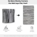 THE BEER VALLEY 100% Cotton Hand Woven Chindi Rag Rug 3'x5' - Charcoal, Recycled Reversible Rug, Boho Rustic Farmhouse Rugs for Living Room, Kitchen, Dinning Room Entryway Floor Mat - 36"x60"