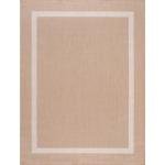 Beige 5x7 Washable Outdoor Rug for Patio