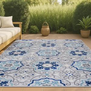 Jonathan Y Mediterranean 5x8 Area Rug - Blue/Gray