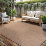 Washable 5x7 Beige Jute Area Rug
