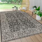 JONATHAN Y Black/Gray Vine Border Area Rug 5X8