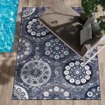 CAMILSON 5x7 Bohemian Medallion Indoor-Outdoor Rug