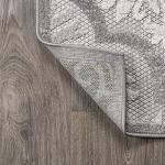 JONATHAN Y Light Gray/Blue Trellis Area Rug 5x8