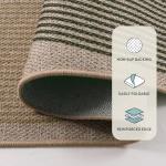 Lahome Modern Rainbow Easy Jute Rug, 2x8 Hallway Runner Washable Rugs for Entryway Farmhouse Kitchen Rug, Non Slip Indoor Outdoor Carpet Contemporary Throw Door Mat for Bedroom Porch