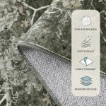 Lahome Washable Area Rugs 5x7 Green Rugs for Living Room,Boho Rug for Bedroom,Dining Room Carpet for Under Table, Distressed Non Slip Low Pile Carpet for Indoor Home Office Nursery(5'x7',Green)