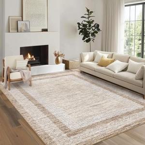 Modern Geometric 5x7 Washable Area Rug