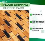 Bamboo Bath Mat - Foldable Wooden Bathmat - Accessories for Bathroom Sauna Spa Tub Step and Floor - 24 x 16 x 0.4 Inches [LxWxH] - Modern Farmhouse Decor Design