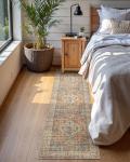 Lahome Vintage Washable Non-Slip Kitchen Runner Rug