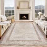 Modern Geometric 5x7 Washable Area Rug