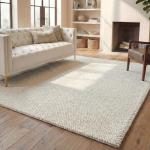 Ivory Handmade Wool Blend Area Rug 8x10