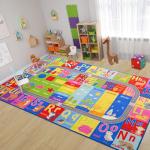 Kids ABC Alphabet Numbers Playroom Rug 3x5