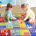 Kids ABC Alphabet Numbers Playroom Rug 3x5