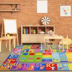Kids ABC Alphabet Numbers Playroom Rug 3x5