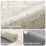 Restydon Rug Runners for Hallways Non Slip - 2x8 Runner Rug for Bedroom, Washable Runner with Rubber Backing, Soft Low-Pile Carpet for Kitchen, Laundry, Bathroom (2'x8', Beige/Ivory)