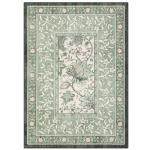 Sage Green Botanical 5x7 Vintage Area Rug