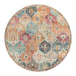 Lahome Moroccan Trellis Washable Round Area Rug