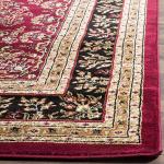 Lyndhurst Red & Black Traditional Area Rug 5'3" x 7'6