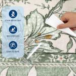 Sage Green Botanical 5x7 Vintage Area Rug