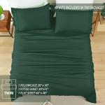 Olive Green Soft Microfiber Twin Bedding Set