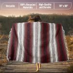 Handwoven Extra Large Mexican Yoga Blanket