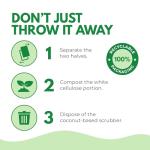 6-Pack Biodegradable Cellulose & Coconut Sponges