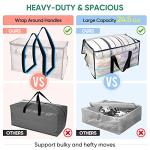 6-Pack Heavy-Duty Clear Moving Bags with Handles