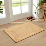 Handwoven Jute Decorative Rug - Versatile Beige