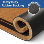 Natural Coconut Fiber Doormat with Nonslip Backing