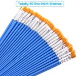 Set of 50 Small Flat Brushes for Kids