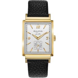 Bulova Frank Sinatra Leather Strap Watch