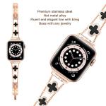 Luxury Stainless Steel Apple Watch Bracelet with Diamonds