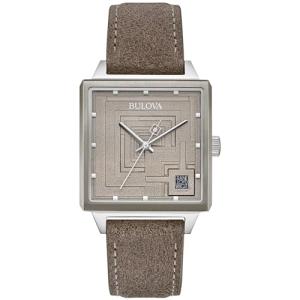 Bulova Men's Quartz Leather Strap Watch 96A314