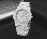PINTIME Luxury Diamond Quartz Watch for Men and Women