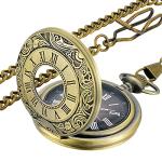 Vintage Quartz Pocket Watch with Roman Numerals