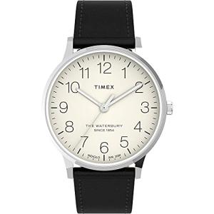 Timex Waterbury Classic Black Leather Dress Watch
