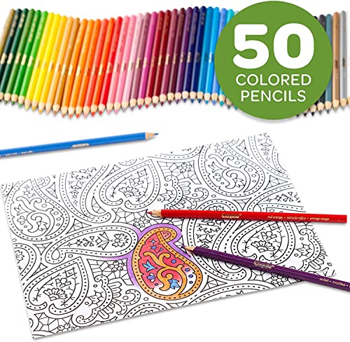 Crayola Colored Pencils - 50 Vibrant Shades