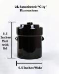 Ceramic Fermentation Pot with Lid and Weight