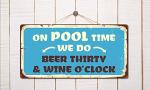 Beer Thirty & Wine O’Clock Aluminum Wall Sign